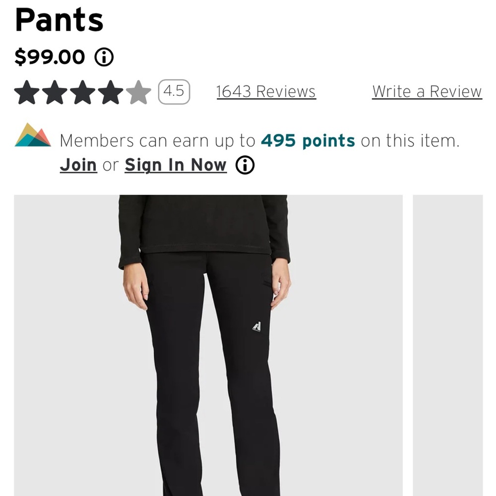 Women's eddie Bauer guide pro Pants fleece lined